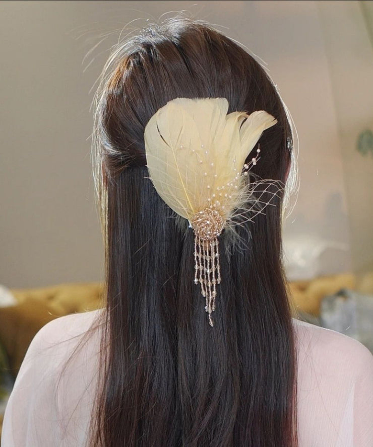 Vogue Gold Alloy Chicken Hair Tassel Hairpin