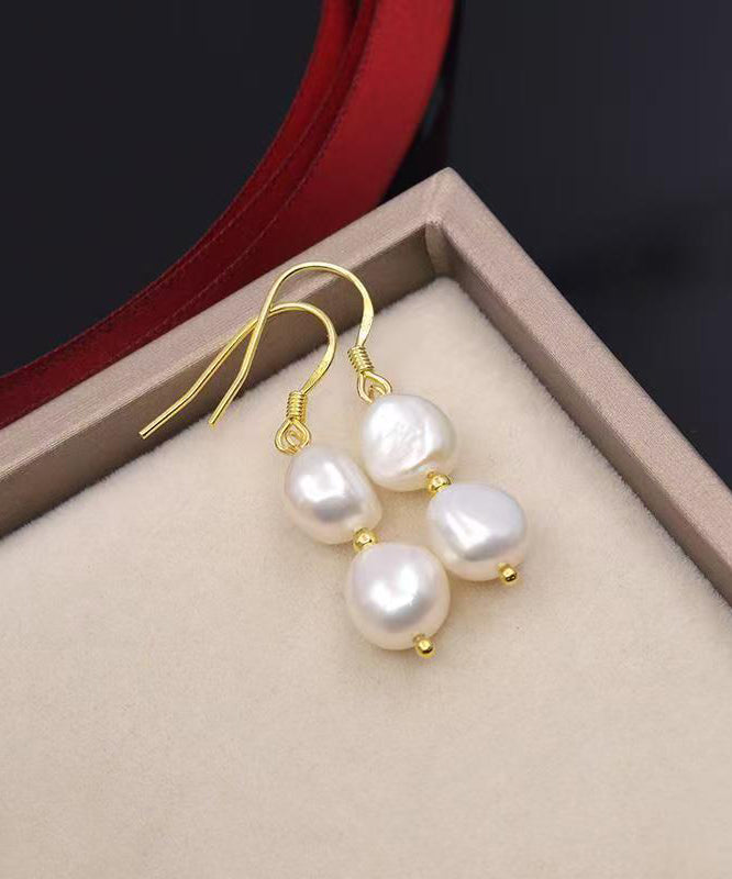 Vogue Gold Copper Overgild Pearl Drop Earrings