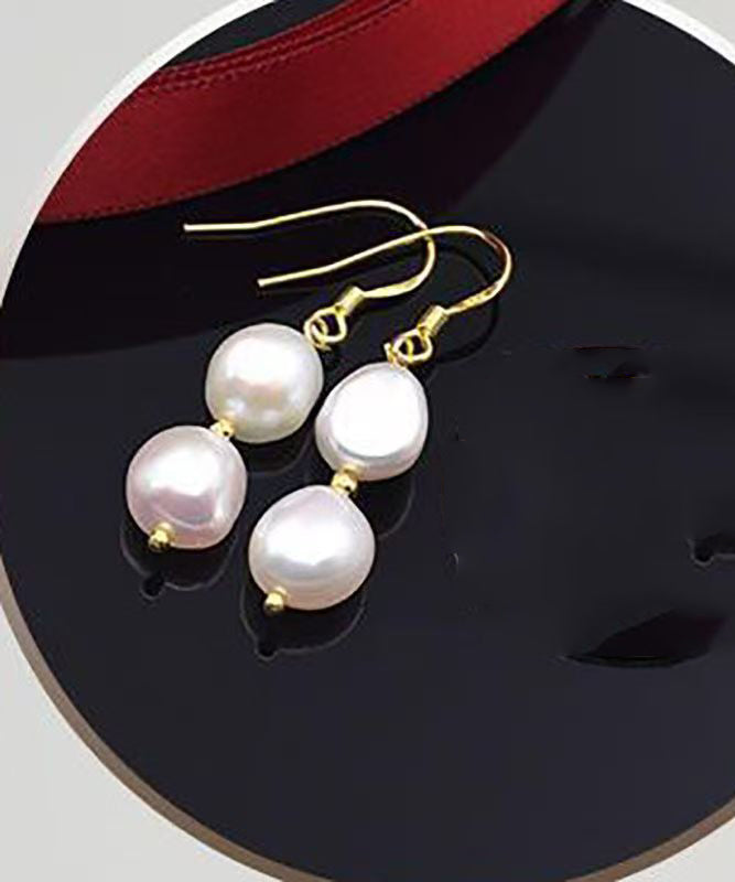 Vogue Gold Copper Overgild Pearl Drop Earrings