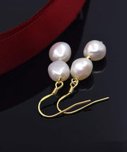 Vogue Gold Copper Overgild Pearl Drop Earrings