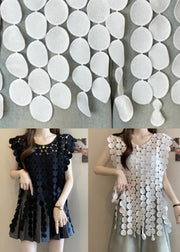 White Hollow Out Original Design Tops O Neck Summer