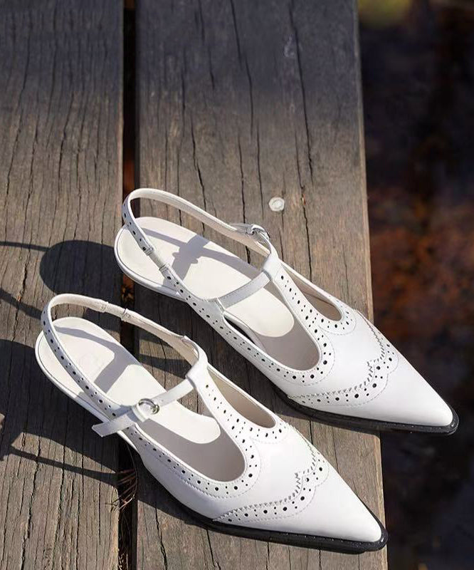 White Kitten Faux Leather Beautiful Splicing Hollow Out