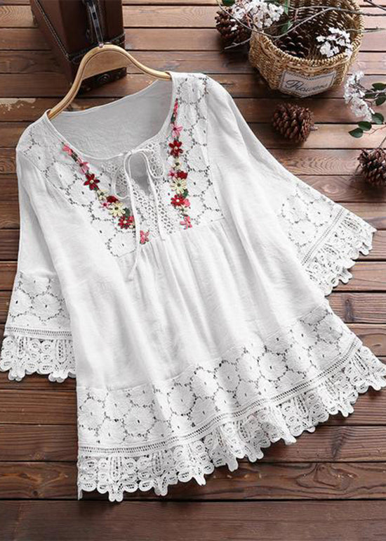 Women Apricot O Neck Patchwork Lace T Shirt Summer