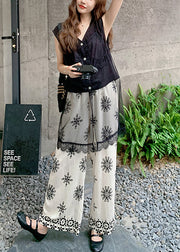 Women Black Patchwork Tulle Two Pieces Set Sleeveless