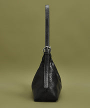 Women Black Solid Durable Faux Leather Shoulder Bags
