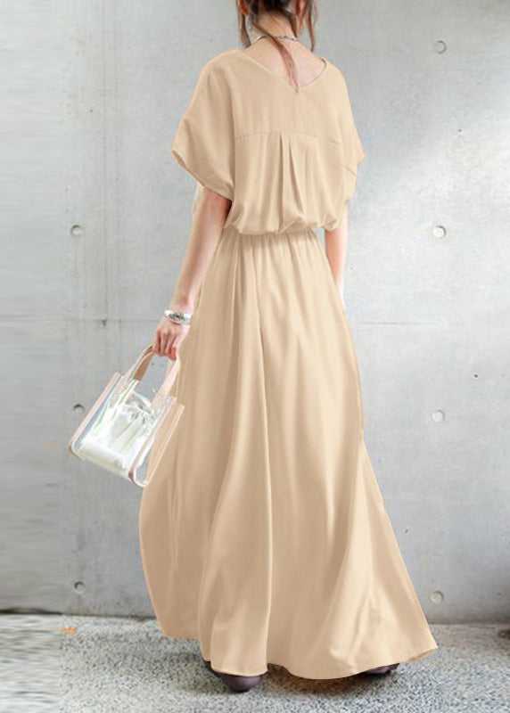Women Black Tie Waist Exra Large Hem Cotton Dresses Summer