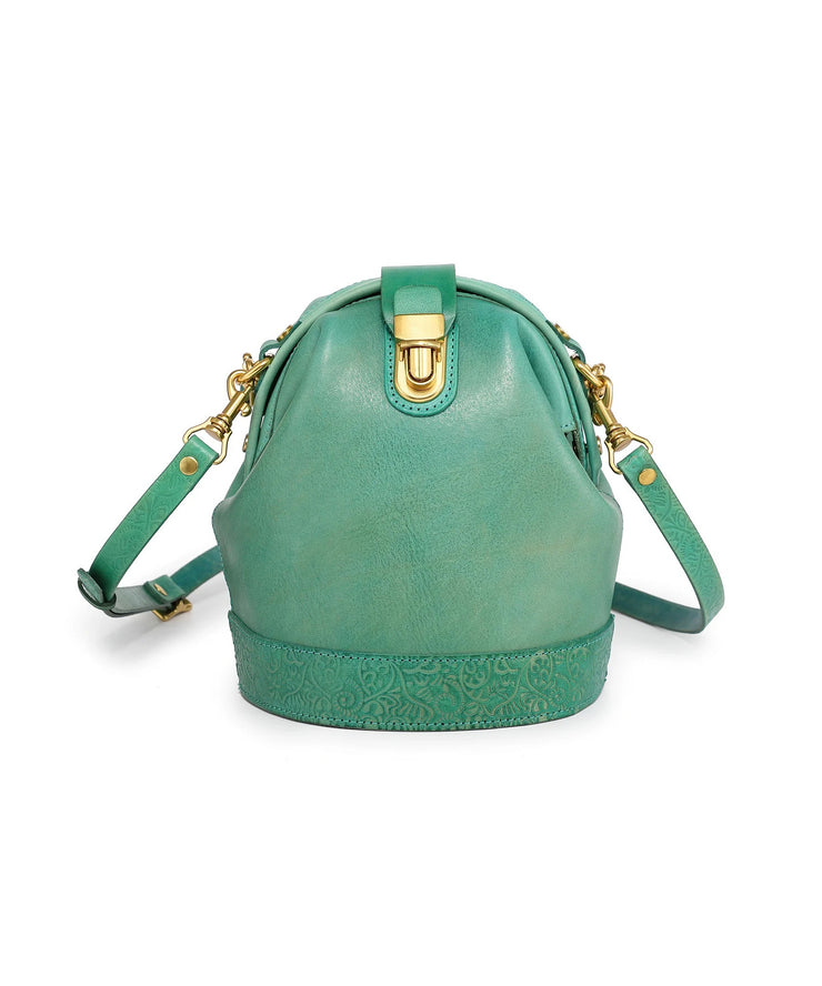 Women Black Versatile Durable Calf Leather Bucket Bag