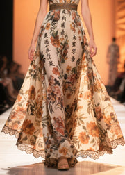 Women Brown Print Draping Chiffon Vestidos Dresses Summer