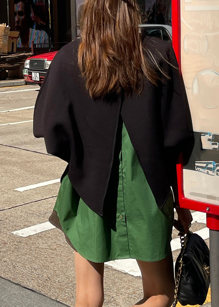 Women Button Coats And Shirts Two Piece Set Spring