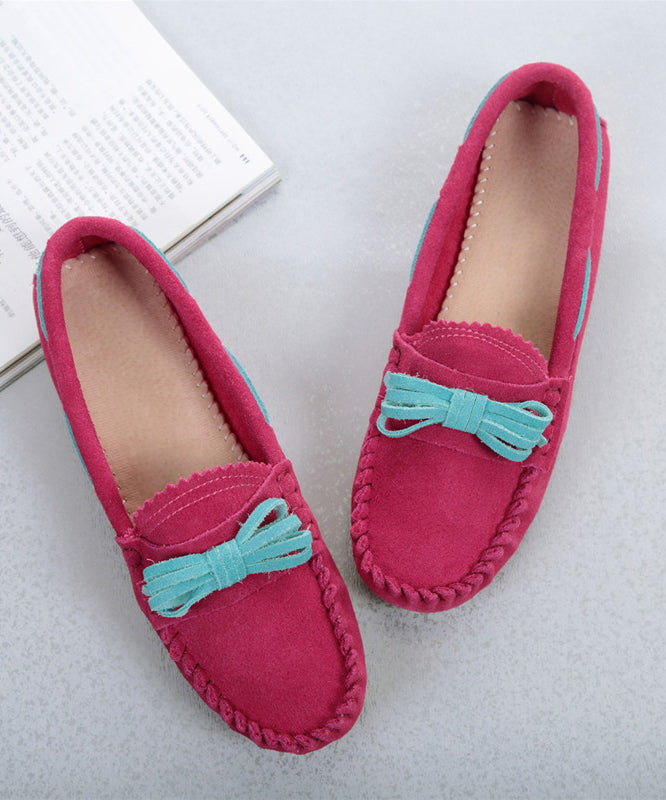 Women Comfortable Splicing Penny Loafers Yellow Suede