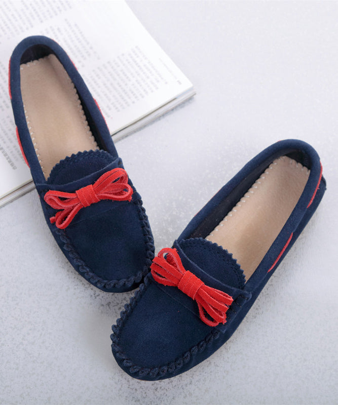 Women Comfortable Splicing Penny Loafers Yellow Suede
