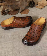 Women Comfy White Flat Shoes Splicing Hollow Out