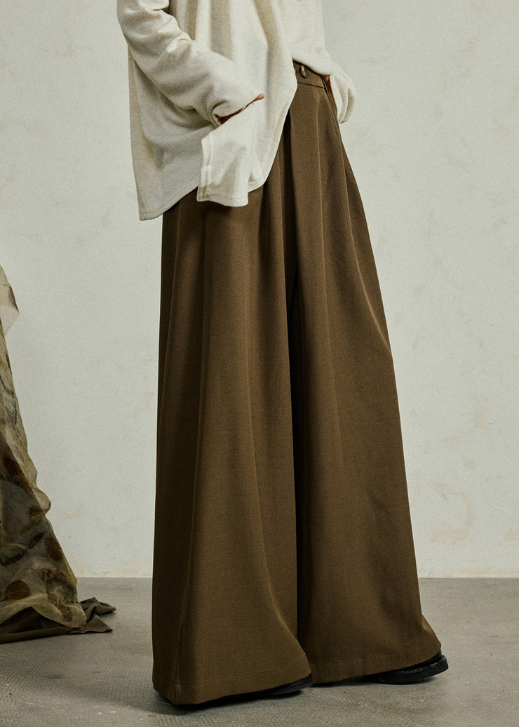 Women Ginger Pockets High Waist Wide Leg Pants