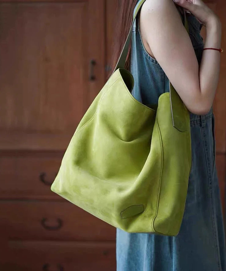 Women Green Large Capacity Faux Leather Shoulder Bag