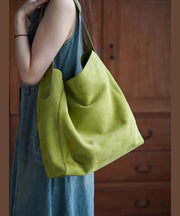 Women Green Large Capacity Faux Leather Shoulder Bag