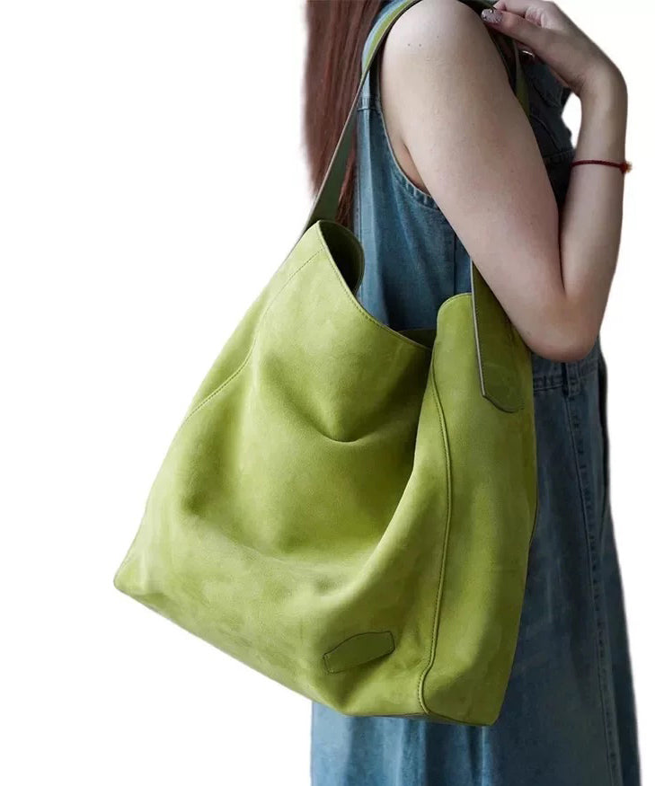 Women Green Large Capacity Faux Leather Shoulder Bag