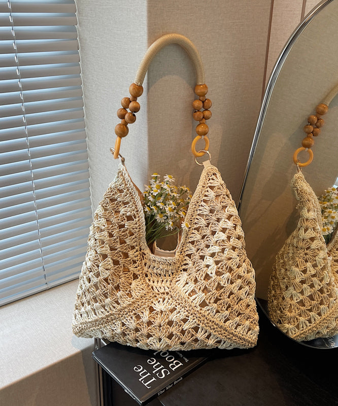 Women Hollow Out Large Capacity Knit Shoulder Bags