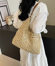 Women Hollow Out Large Capacity Knit Shoulder Bags