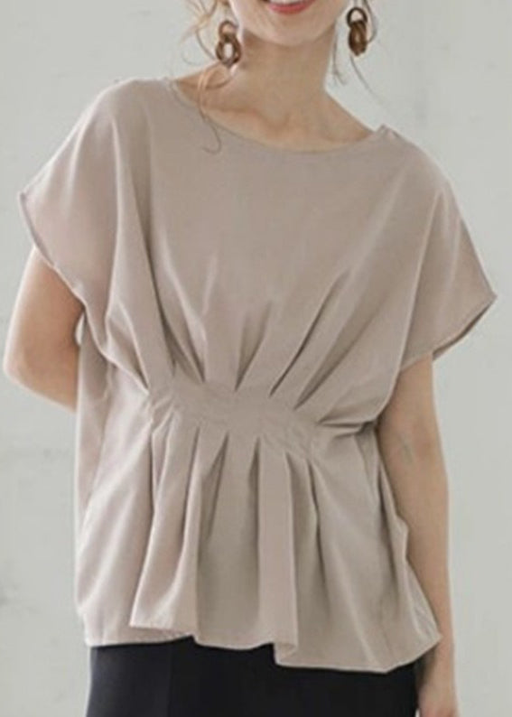 Women Nude Oversized Wrinkled Cotton Tank Tops Summer