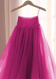 Women Rose Solid High Waist Chiffon Skirts Summer
