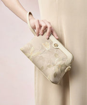 Women Vintage Green Print Silk CrossBody Bag
