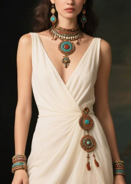 Women White Asymmetrical Side Open Tulle Vacation Dresses Summer