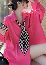 Women White Peter Pan Collar Neck Solid Cotton Shirt Fall