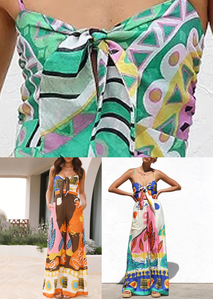 Women Yellow Patchwork Pocket Tunic Jumpsuit Sleeveless