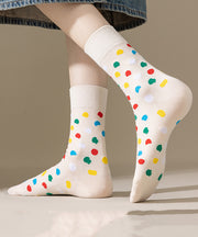 Women's Autumn Breathable Jacquard Mid Calf Socks