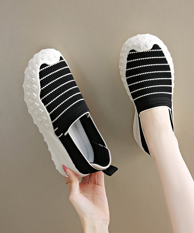 Yellow Breathable Mesh Flat Shoes For Women Splicing