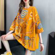 Yellow O-Neck Cozy T Shirt Summer