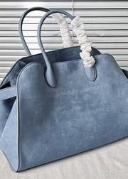 Fashion Brilliant blue Large Capacity Suede Tote Handbag