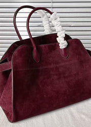 Fashion Yellow Large Capacity Suede Tote Handbag