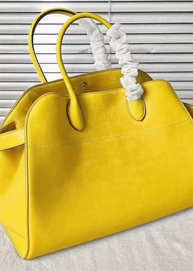 Fashion Yellow Large Capacity Suede Tote Handbag