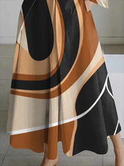 2025 White-big flower Peter Pan Collar Pockets Cotton Dress Long Sleeve