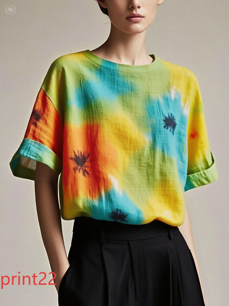 Fitted print22 Patchwork Cotton Tank Summer