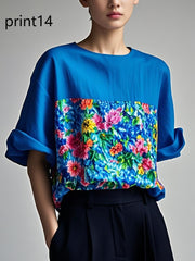 Fitted print17 Patchwork Cotton Tank Summer