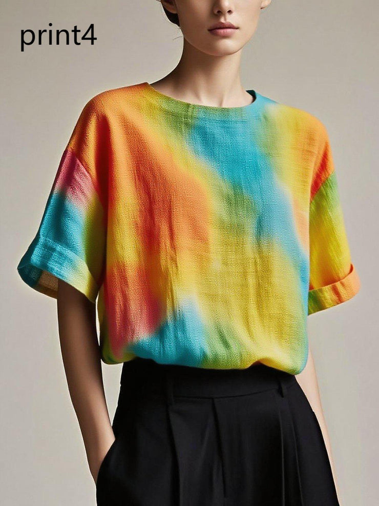 Fitted print10 Patchwork Cotton Tank Summer