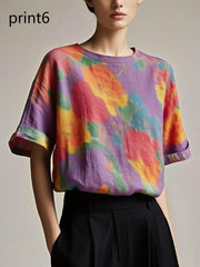 Fitted print10 Patchwork Cotton Tank Summer