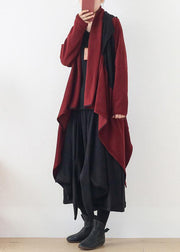 20 autumn and winter new style literary retro fan loose irregular windbreaker jacket - SooLinen