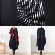 20 autumn and winter new style literary retro fan loose irregular windbreaker jacket - SooLinen