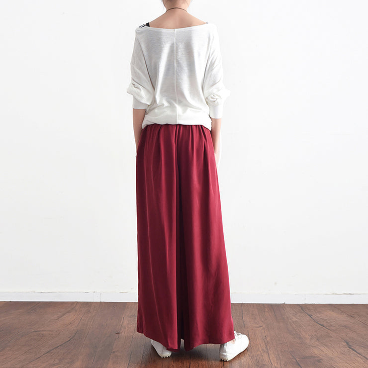 2025 long silk pants wide leg pants draping high waist trousers