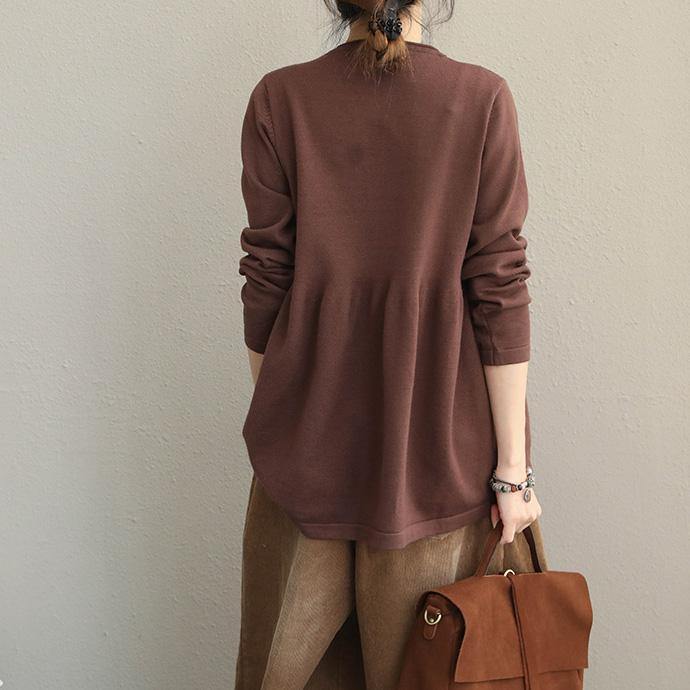 2018 Pure Color Casual Sweater Women New Fashion Tops - SooLinen