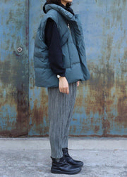 2019 gray green outwear plus size Jackets & Coats sleeveless stand collar winter outwear - SooLinen