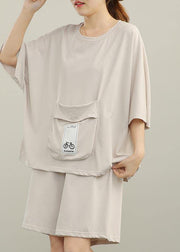 2021 Loose Home Big Pocket Sports Two Piece Women - SooLinen