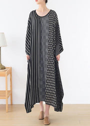 2021 New Lace up Qianniao Print Short Sleeve Dress For Women - SooLinen