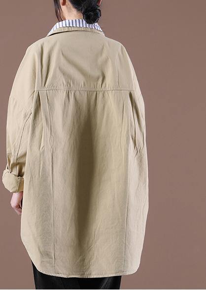 2021 Spring Khaki Fake Two Coats - SooLinen