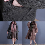 Aesthetic fall knit sweat tops fall fashion green side open knitted jackets - SooLinen