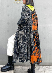 Art Pockets Button Asymmetrical Design Fall Hoodie Coat Long sleeve - SooLinen
