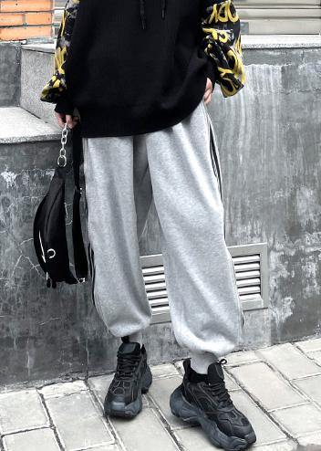 Autumn and winter heavy casual grey sports pants women&